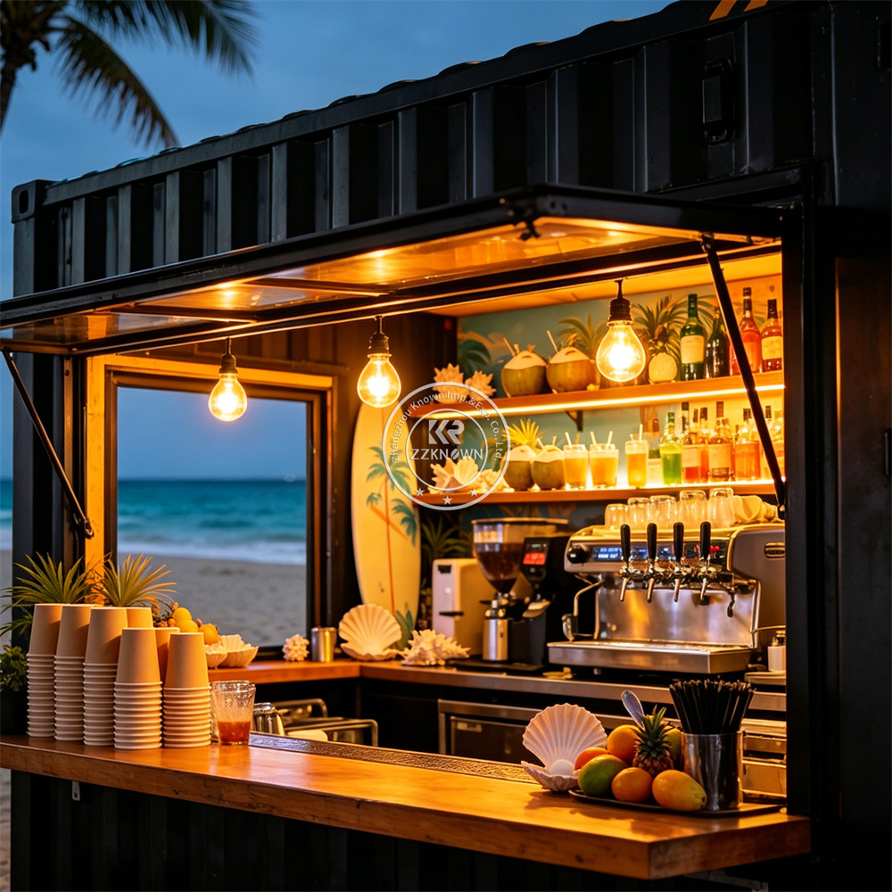 Outdoor Container Bar Shop Foo - مراجعة Coffee Tea Kiosk وسعره
