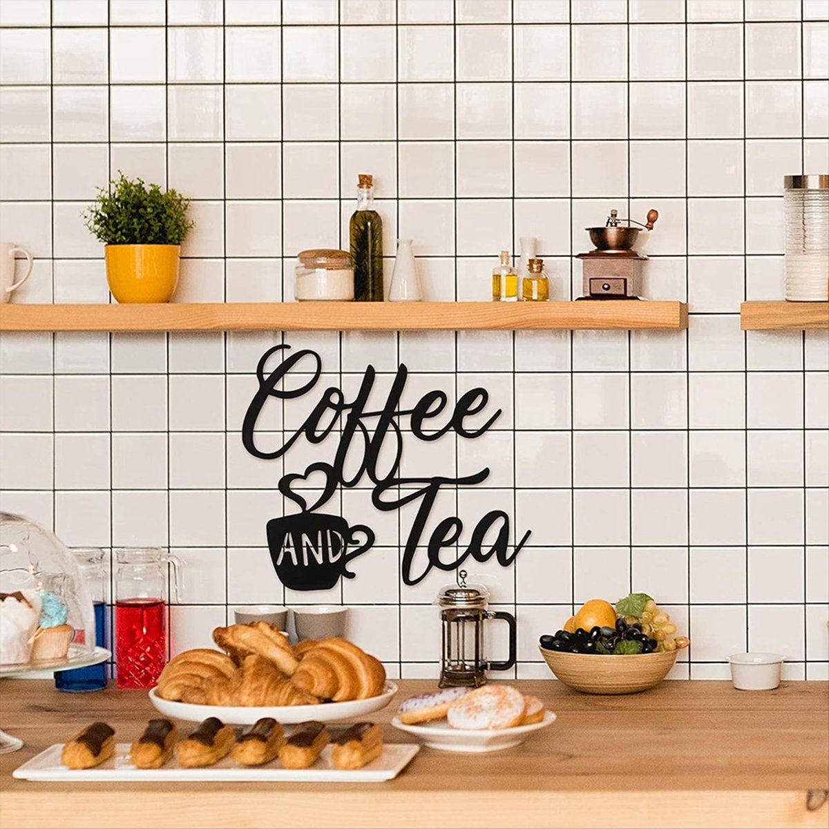 Coffee Sign and Tea Bar Metal  - مراجعة Coffee & Tea Difabis وسعره