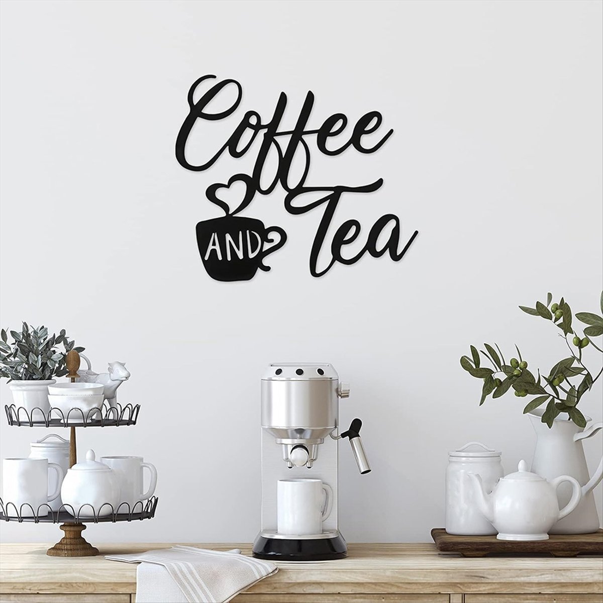 Coffee Sign and Tea Bar Metal  - مراجعة Coffee & Tea Difabis وسعره