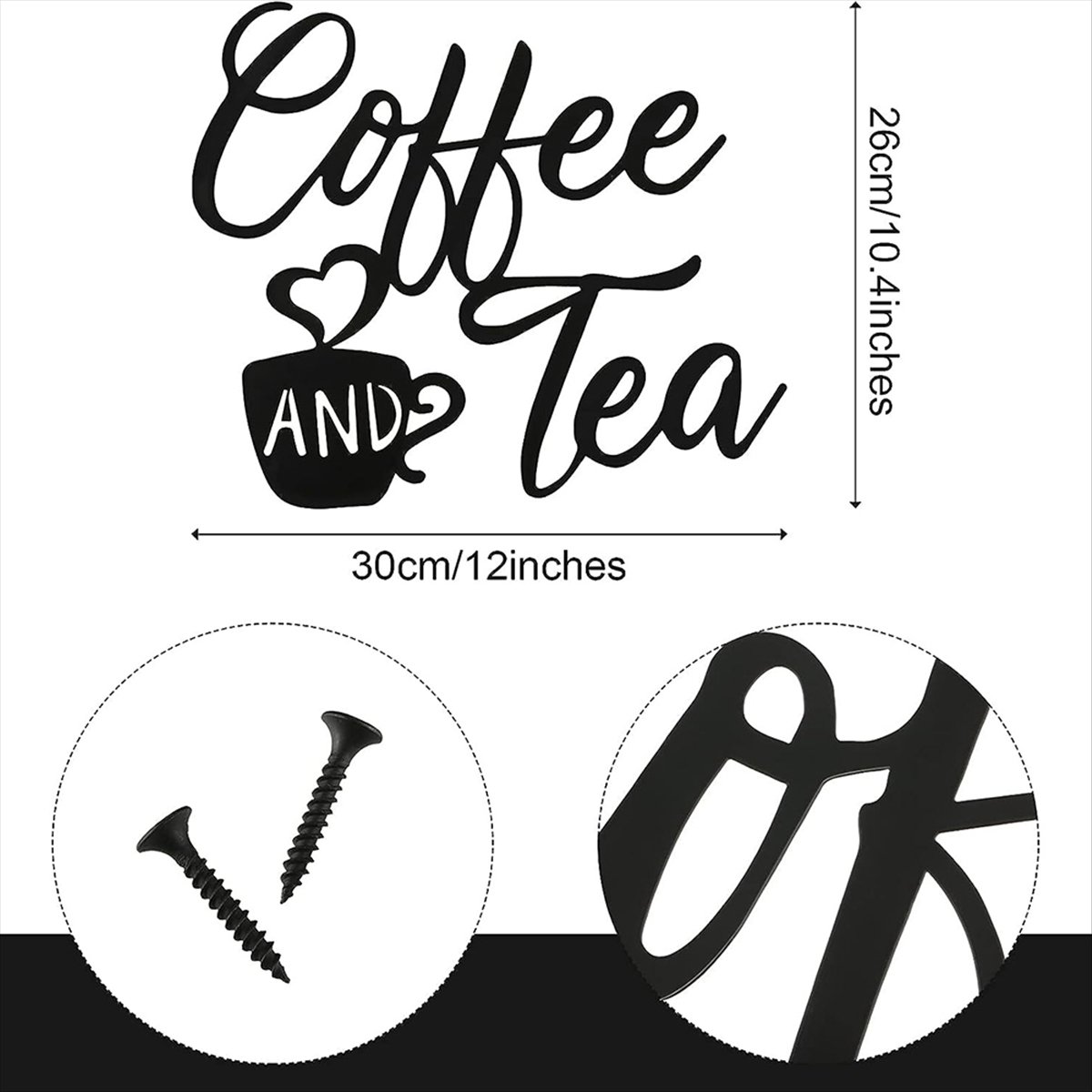 Coffee Sign and Tea Bar Metal  - مراجعة Coffee & Tea Difabis وسعره