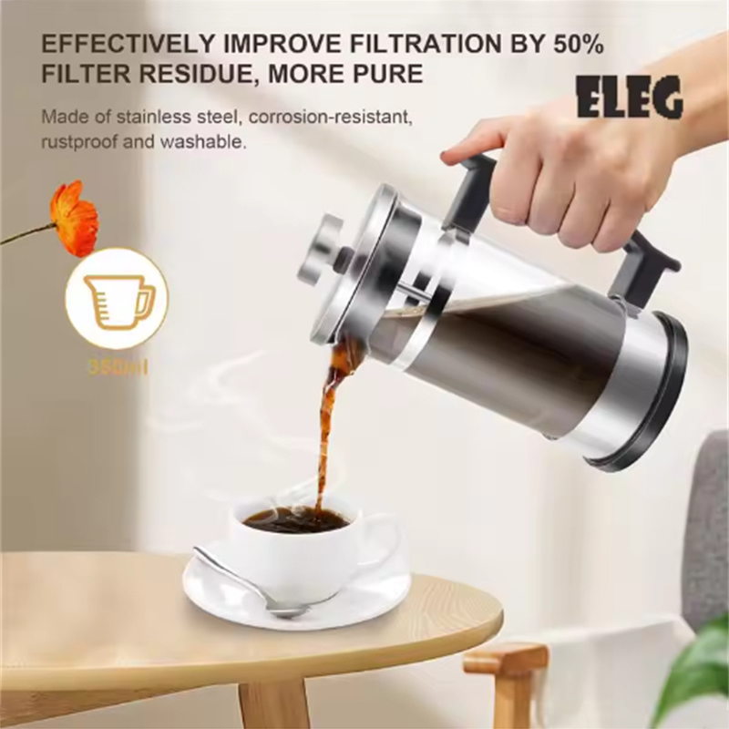 Coffee French Press Pot With F - مراجعة French Press Glass وسعره